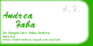 andrea haba business card